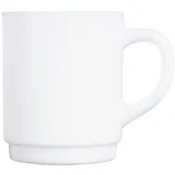 Кружка «Ресторан» стекло 250мл D=7,H=9,L=10см белый