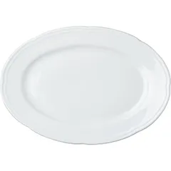 Блюдо «Увертюра» овальное фарфор ,H=3,L=32,B=22см белый