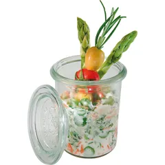 Buffet container with lid[12pcs] glass 160ml D=6,H=8cm