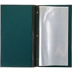 Папка-карта вин на винтах кожезам. ,L=32,5,B=18,5см зелен., изображение 2