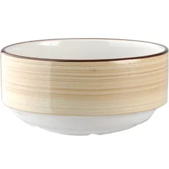 Broth cup “Chino”  porcelain  285 ml  D=11, H=6 cm  white, beige.