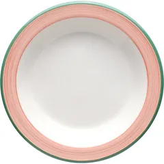 Блюдце «Рио Пинк» для масла фарфор D=11,H=2см белый,розов.