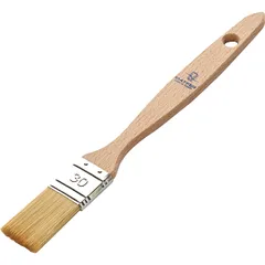 Pastry brush  wood, natural bristles , L=24, B=3cm  beige, metal.