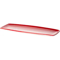 Блюдо «Фиренза ред Нэо» фарфор ,H=20,L=355,B=153мм красный,белый, изображение 2