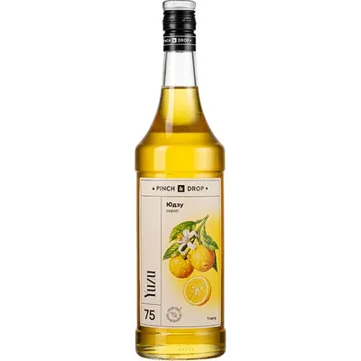 Сироп «Юдзу» Pinch&Drop стекло 1л D=85,H=330мм желт.
