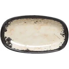 Plate “Valencia Vega” oval  porcelain , L=25.5, B=13cm  cream, black