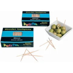 Toothpicks for canapes[1000pcs] wood ,L=65mm beige.