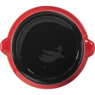 Горшок для запекания «Лакомка» керамика 450мл красный,черный, изображение 3
