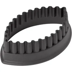 Pastry cutter corrugated “Oval” plastic ,H=35,L=85,B=50mm black