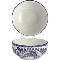 Salad bowl porcelain 380ml D=13,H=6cm white,blue