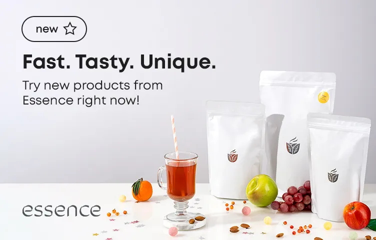 Fast. Tasty. Unique. Try new products from Essence right now!