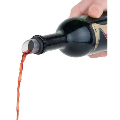 Гейзер для вина[2шт] пластик D=3,H=10см черный,прозр., изображение 2