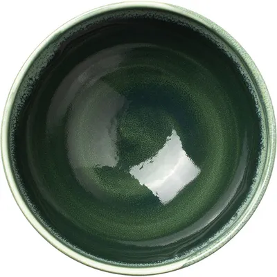 Салатник «Аврора Везувиус Бернт» фарфор 0,5143л D=140,H=65мм бежев.,зелен., изображение 3