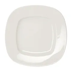 Тарелка «Рита» квадратная с закругленными краями фарфор ,H=3,L=28,B=28см белый