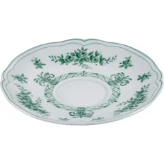 Блюдце «Нео Антирос» фарфор D=15,H=2см белый,зелен.