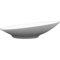 Dish “Rita” with offset center  porcelain 0.78l D=30,H=8cm white