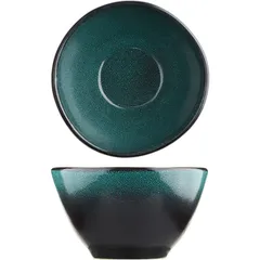 Салатник «Млечный путь изумрудный» фарфор 0,6л D=15см изумруд.,черный, изображение 2