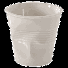 Cappuccino glass “Froisse” porcelain 180ml D=85,H=85mm white