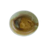 Салатник «Корал» овальный фарфор 150мл ,H=3,L=14,B=12см коричнев.,бирюз.