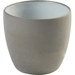 Glass for hot drinks “Dask” ceramics 170ml D=65,H=60mm white,gray