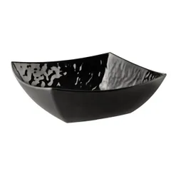 Square salad bowl plastic 3.3l ,H=10,L=30.5,B=30.5cm black