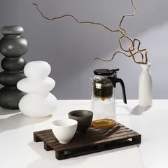 Чайник заварочный «Гунфу» с фильтром термост.стекло,поликарбонат 0,75л D=9,H=19,L=13см прозр., изображение 4