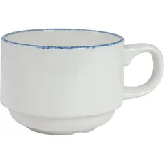 Coffee cup “Blue Dapple”  porcelain  100 ml  D=65, H=50, L=85 mm  white, blue