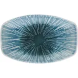 Тарелка «Нанокрем Блю» фарфор ,H=22,L=160,B=96мм голуб.