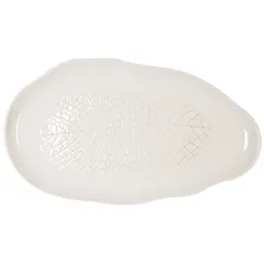 Dish “Kayla Acacia” oval  porcelain , L=26cm  white