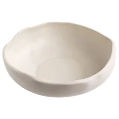 Salad bowl “Base” ceramics 400ml D=185,H=65mm white