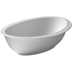 Salad bowl “Parthenon” oval  porcelain , H=50, L=175, B=130mm  white, matte