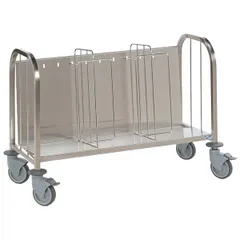 Plate trolley stainless steel ,H=78.5,L=111.2,B=54cm silver.