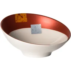 Салатник «Зен» фарфор 120мл D=135,H=65мм белый,оранжев.