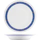 Блюдо «Астрал» круглое глубокое стекло 0,65л D=291,H=68мм белый,синий, Диаметр (мм): 291, Высота (мм): 68