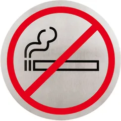 Табличка «Не курить» сталь нерж. D=16см металлич.