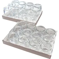 Set of buffet containers [12 pcs]  glass  80 ml  D=60, H=55 mm  metal.