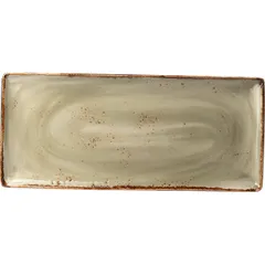 Блюдо «Краф Грин» прямоугольное фарфор ,H=23,L=370,B=160мм зелен.