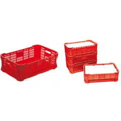 Perforated food container  polyprop. , H=19.5, L=59, B=39 cm  red