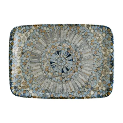 Блюдо сервировочное «Мозаик» прямоугольное фарфор ,L=23,B=16см разноцветн.