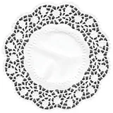 Настольные подкладки кружевные[100шт] бумага D=15,L=15,B=15см белый