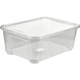 Контейнер для продуктов «Кристалл» с крышкой   полипроп. 10л ,H=14,5,L=38,9,B=27,5см прозр.