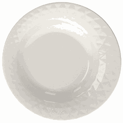 Deep plate “Diamante”  porcelain  D=22cm  white