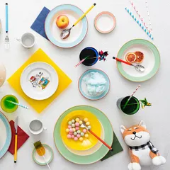 Тарелка «Рио Грин» сервировочная фарфор D=300,H=25мм белый,зелен., изображение 2