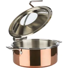 Мармит-супница сталь нерж.,стекло 4л D=30,5,H=17,5см медный, изображение 2