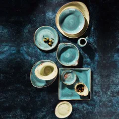 Молочник «Крафт Блю» фарфор 185мл ,H=8,L=10см синий, изображение 4