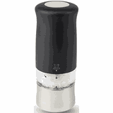 Мельница для соли метал мех электрич.(батарейки) пластик,сталь нерж. D=54,H=140мм прозр.,черный