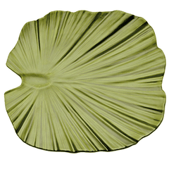 Serving dish “Leaf” plastic ,H=45,L=420,B=420mm green.