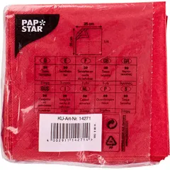 Салфетки бумажные трехслойные 25*25см[20шт] бум. салфет. ,H=2,L=13,B=13см бордо, изображение 2