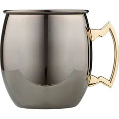 Cocktail mug “Moscow Mule” antique nickel  stainless steel  0.5 l  D=85, H=100mm  nickel, gold