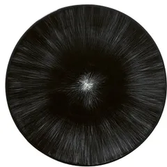 Тарелка «Де» №6 фарфор D=17,5см кремов.,черный